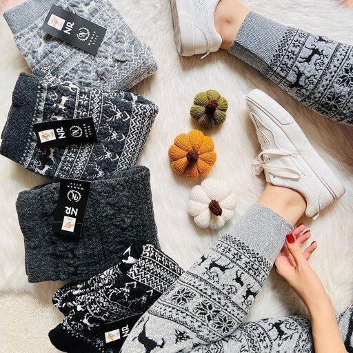 شلوار بافت سه بعدی طرح گوزن فری سایز36تا46