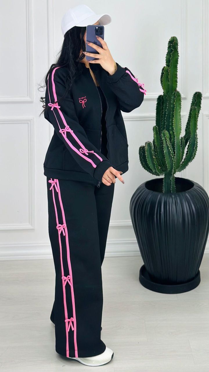 ست سویشرت شلوار پاپیونی زنانه مدل پاتریک