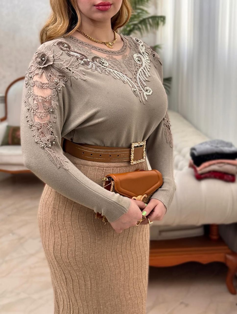 بلوز گپ گرم بالا زنانه